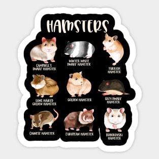 Different Hamster Species Sticker